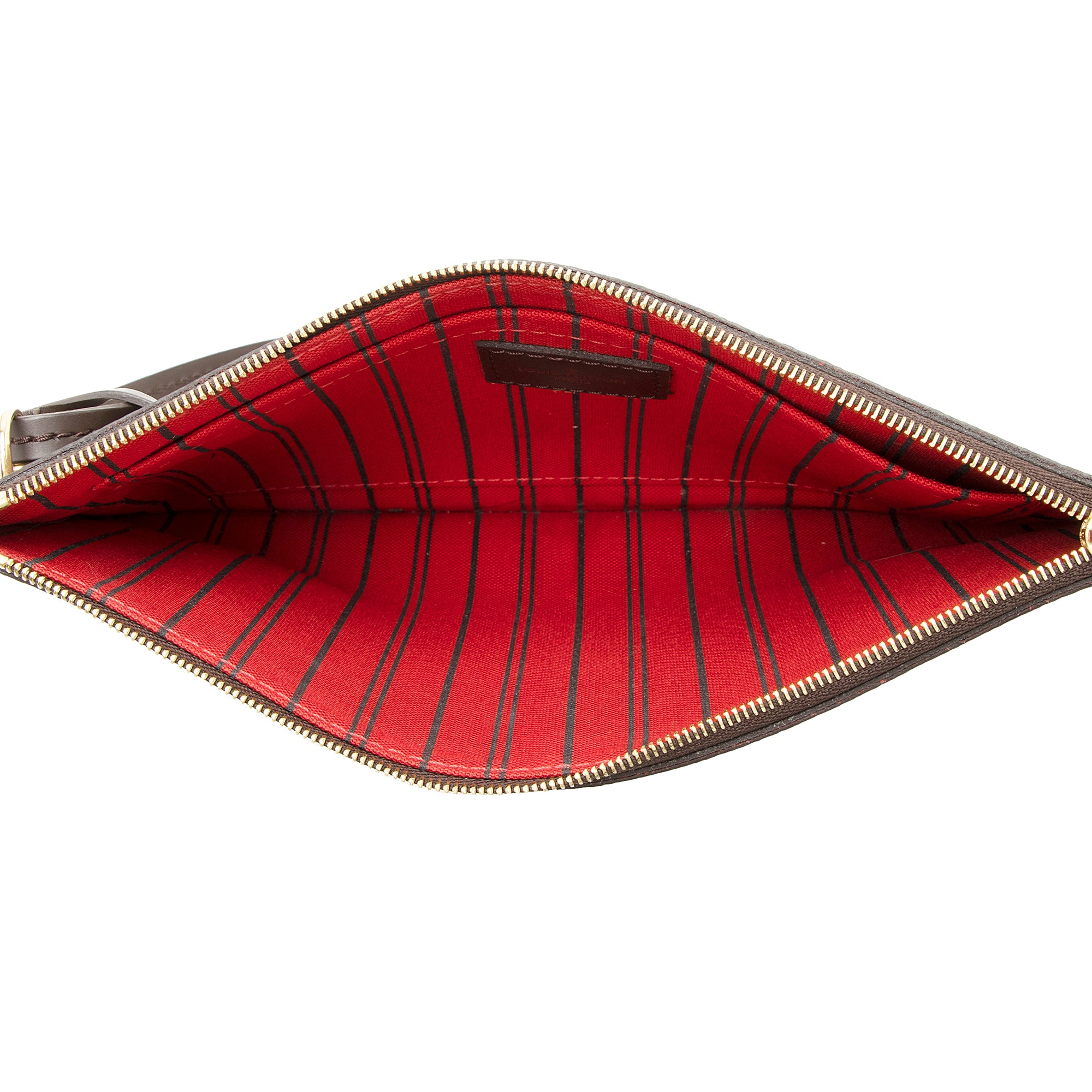 Louis Vuitton Damier Ebene Neverfull MM Pochette (SHF-22240)