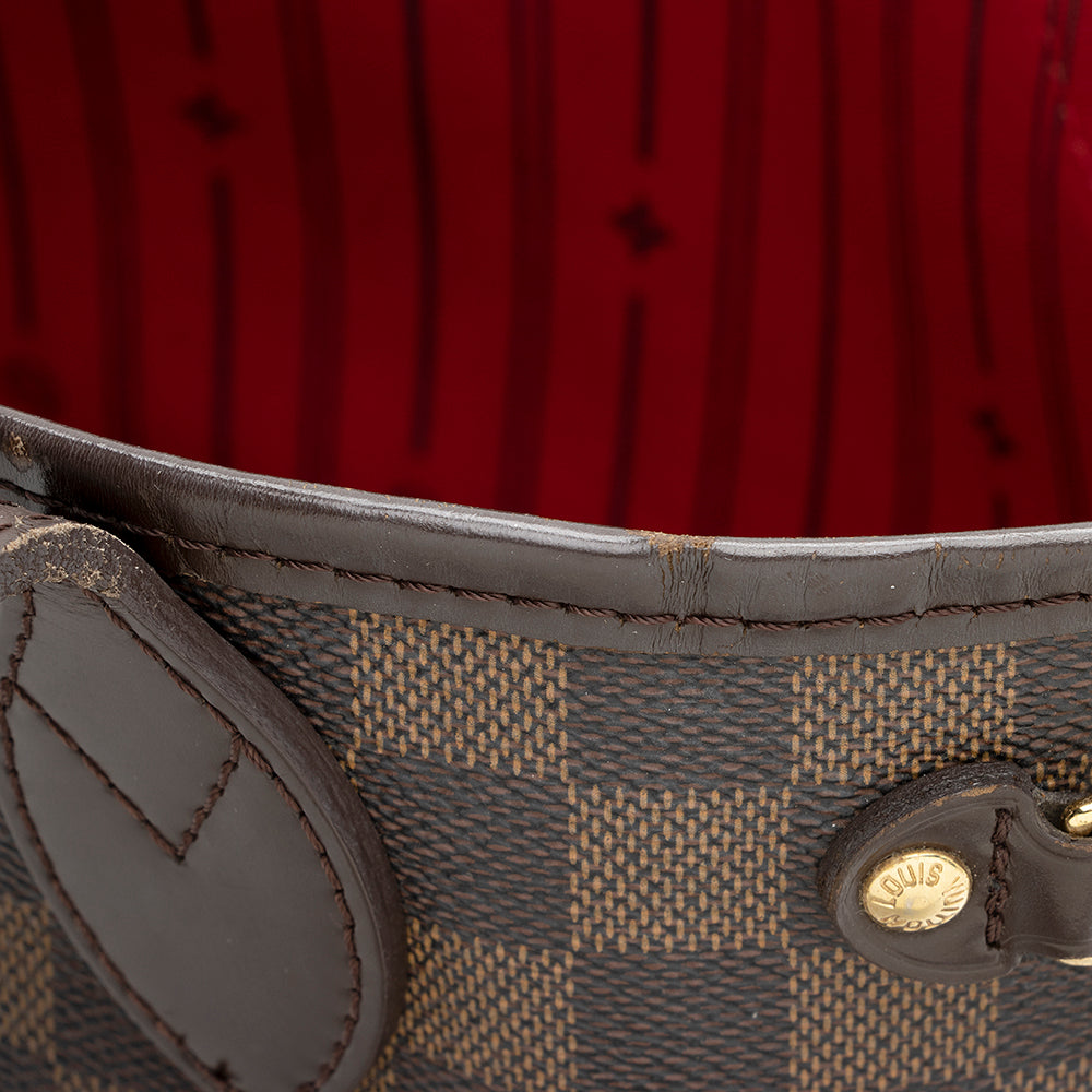 Louis Vuitton Damier Ebene Neverfull PM Tote (SHF-20385)
