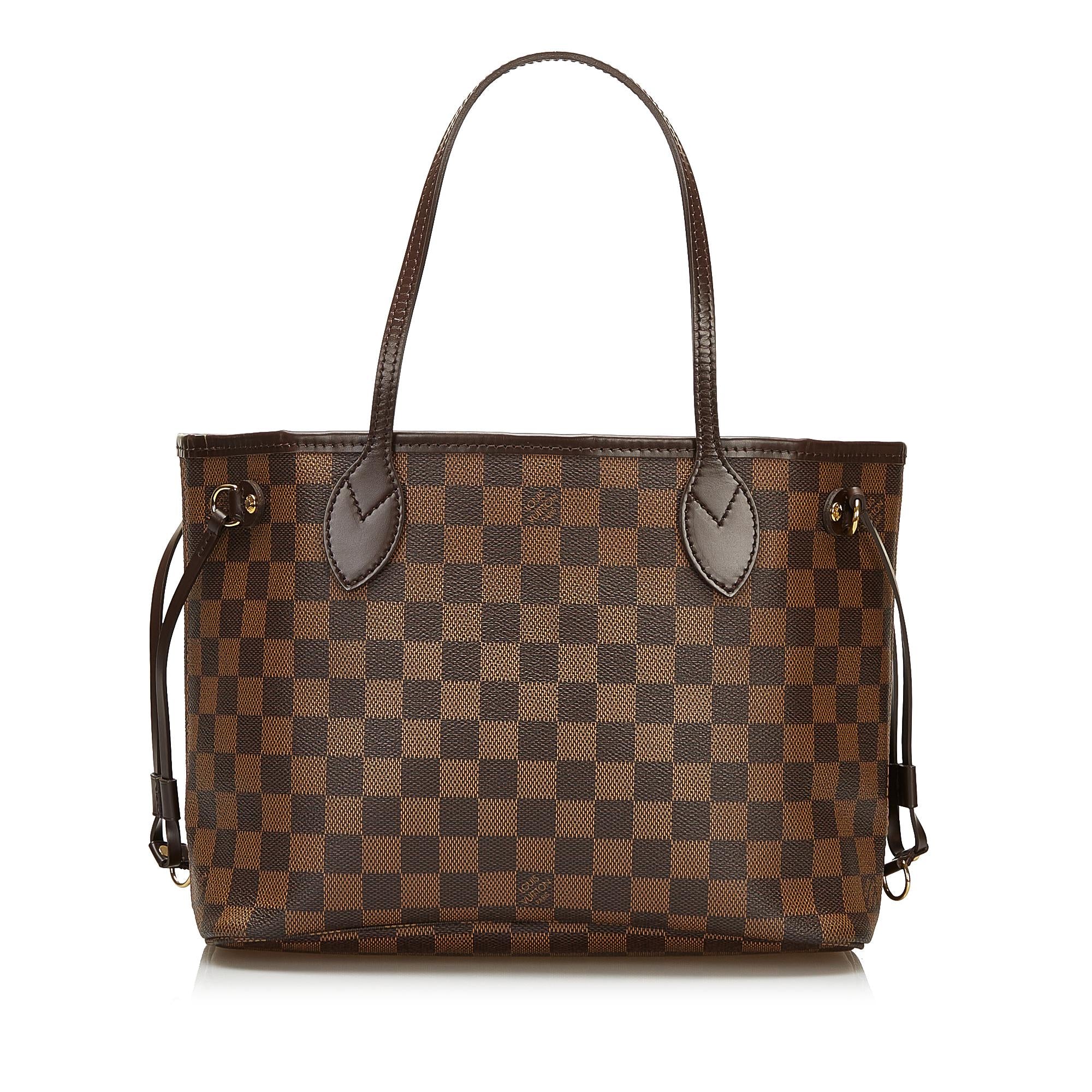 Louis Vuitton Damier Ebene Neverfull PM (SHG-36051)