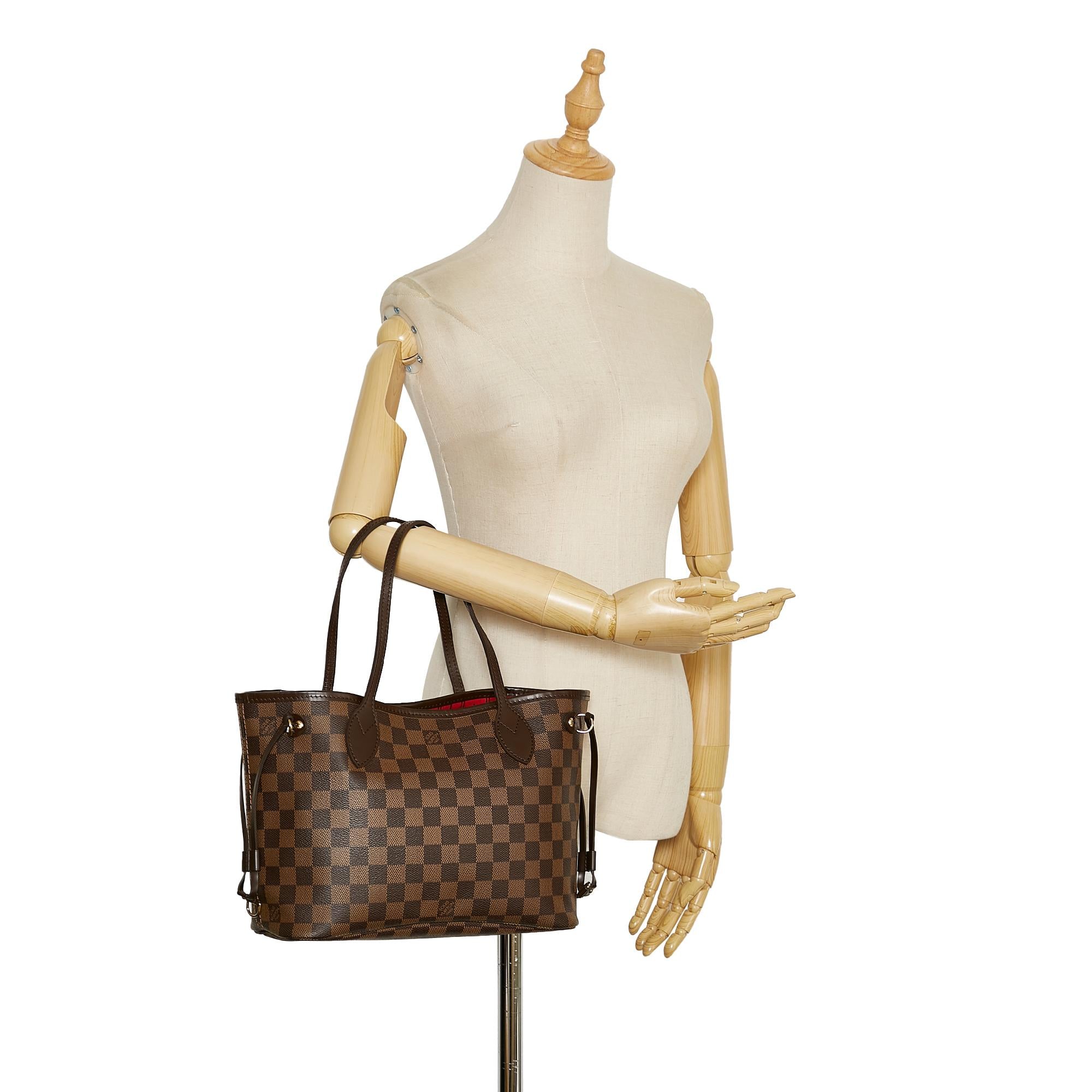 Louis Vuitton Damier Ebene Neverfull PM (SHG-36051)