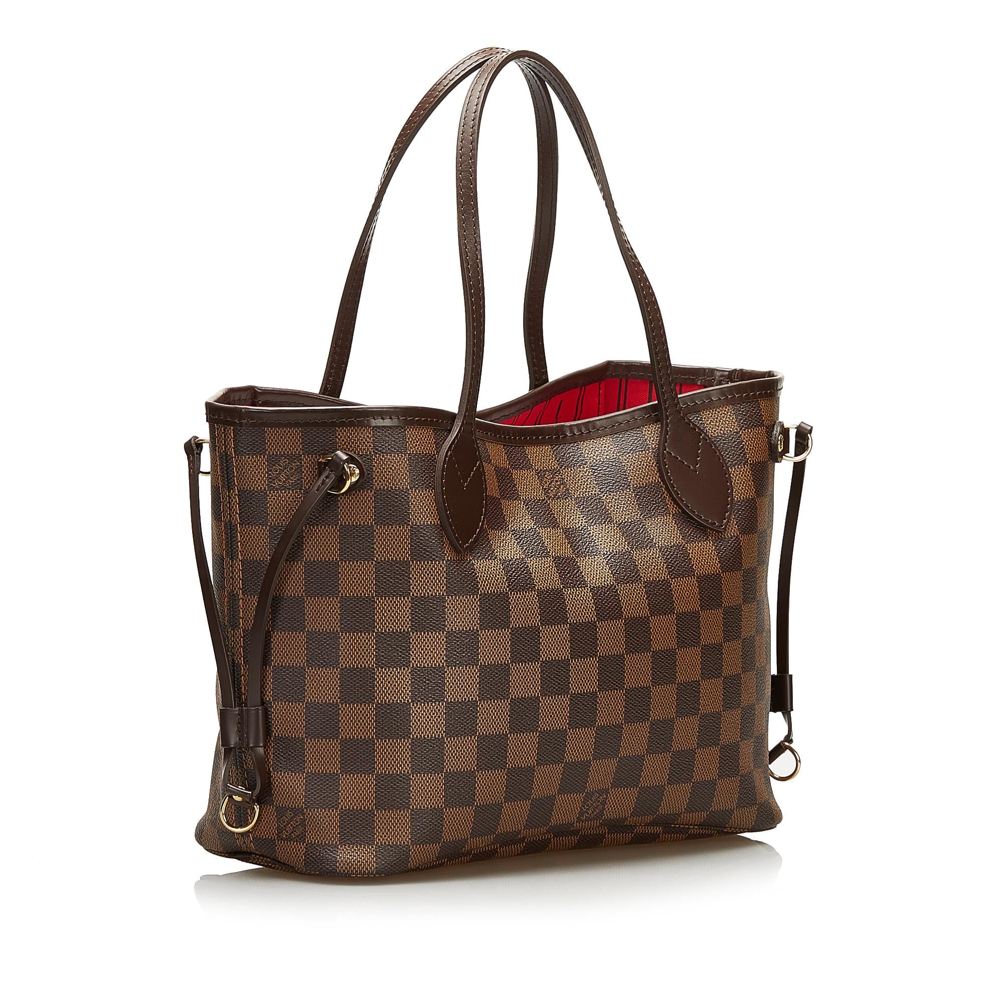 Louis Vuitton Damier Ebene Neverfull PM (SHG-36051)