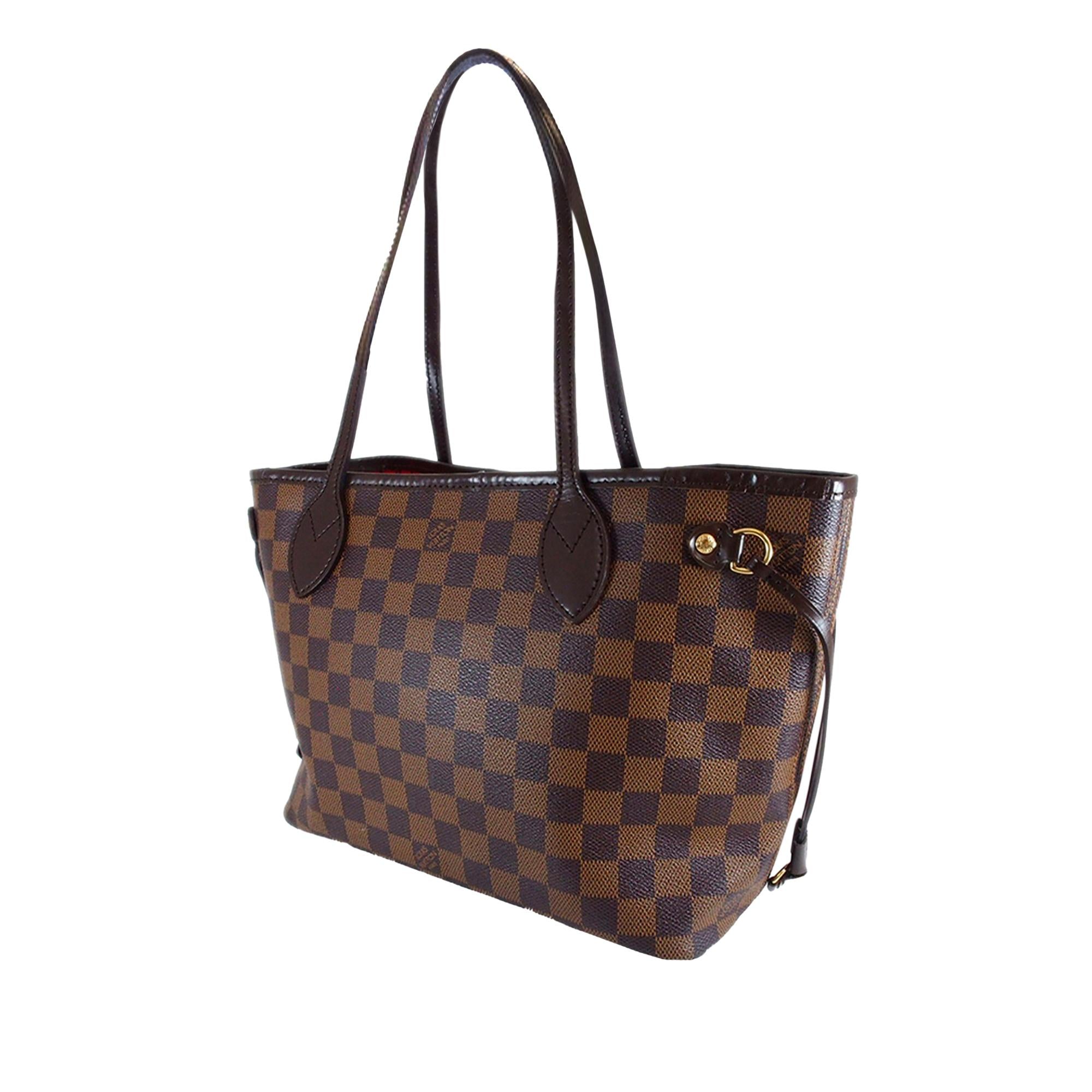 Louis Vuitton Damier Ebene Neverfull PM (SHG-37056)