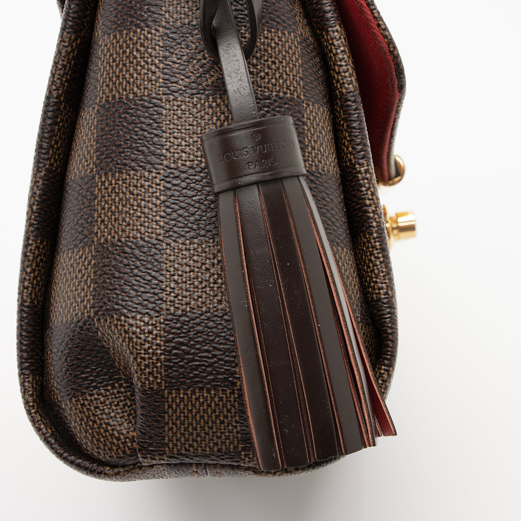 Louis Vuitton Limited Edition Damier Ebene Patches Croisette Shoulder Bag (SHF-22655)