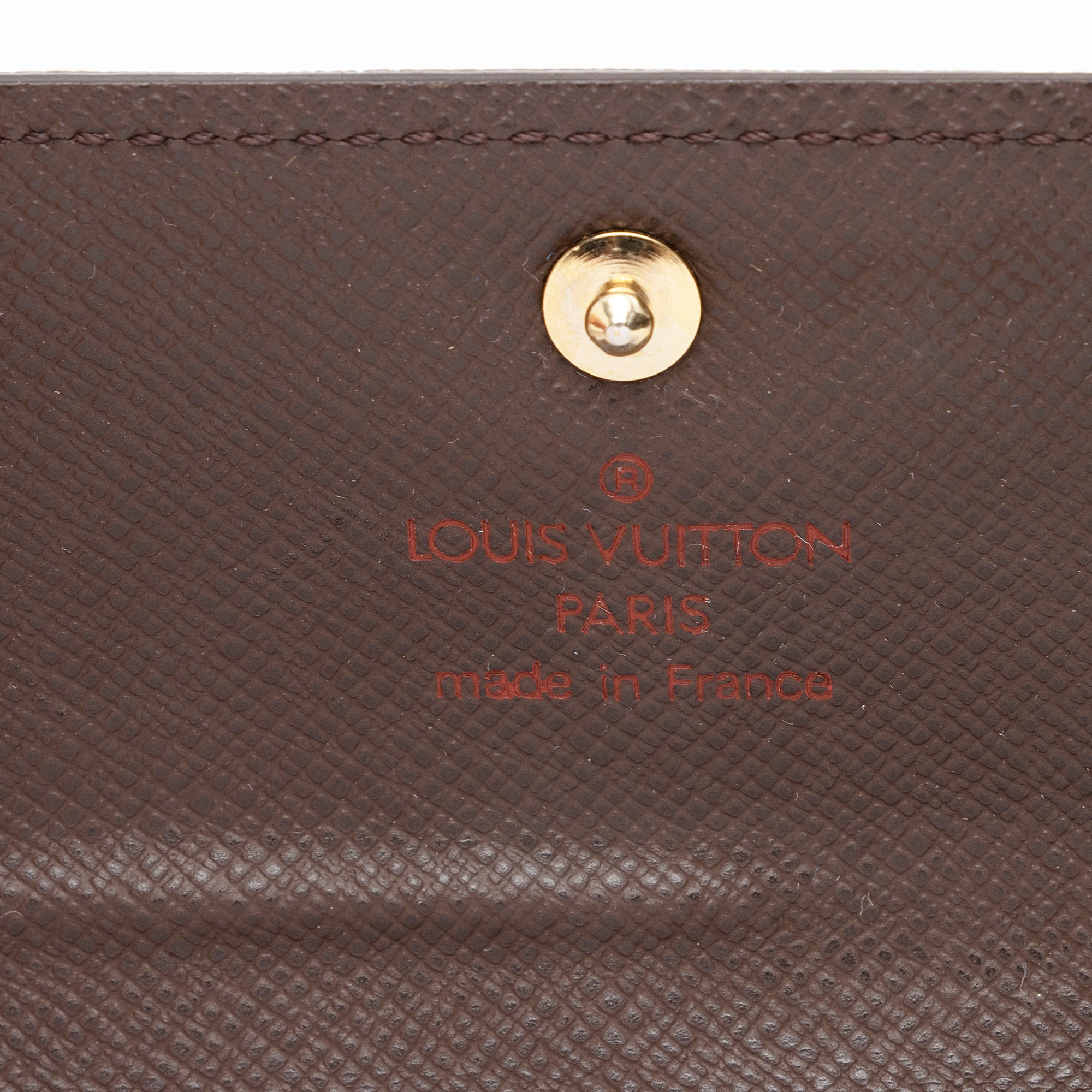 Louis Vuitton Damier Ebene Porte Monnaie Plat Coin Purse (SHF-22251)