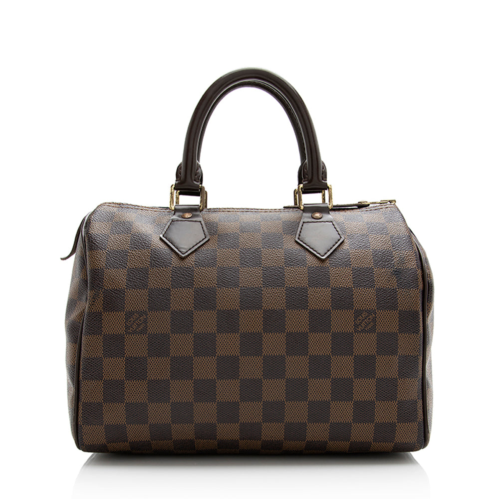 Louis Vuitton Damier Ebene Speedy 25 Satchel (SHF-22073)