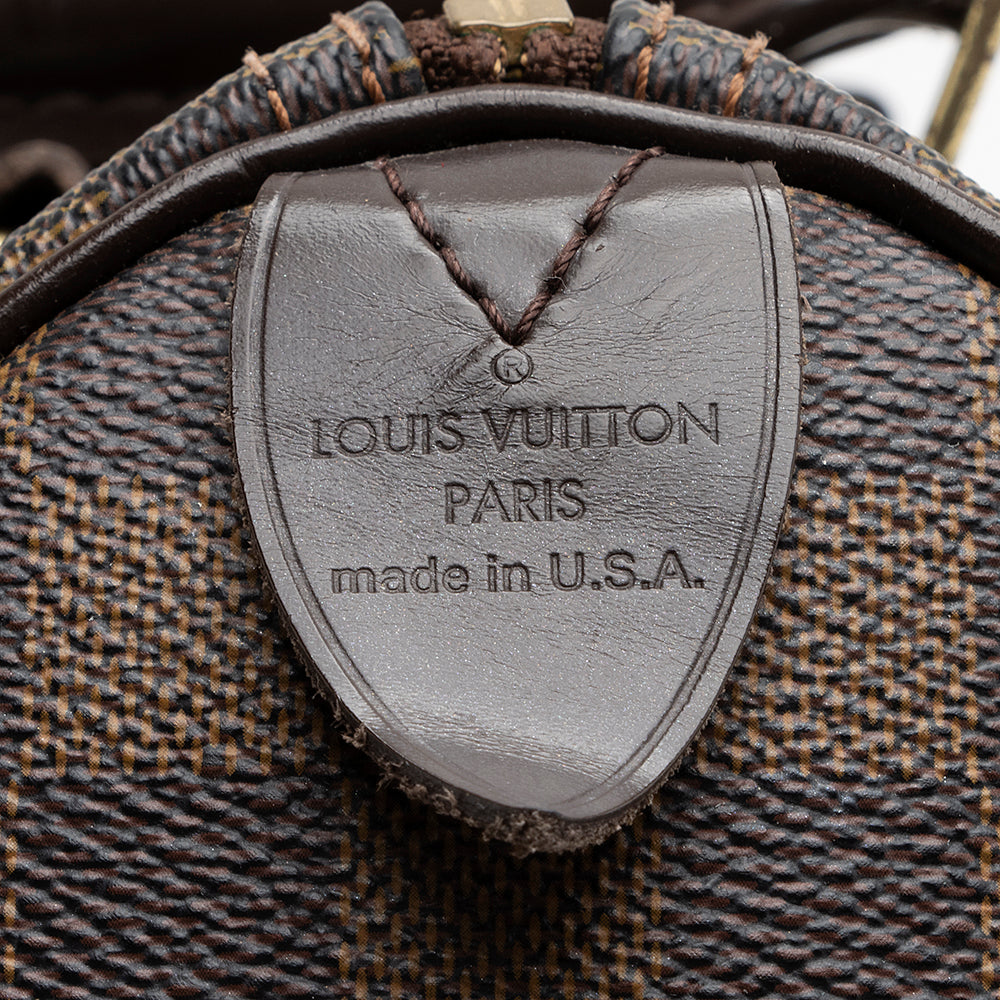 Louis Vuitton Damier Ebene Speedy 25 Satchel (SHF-22073)