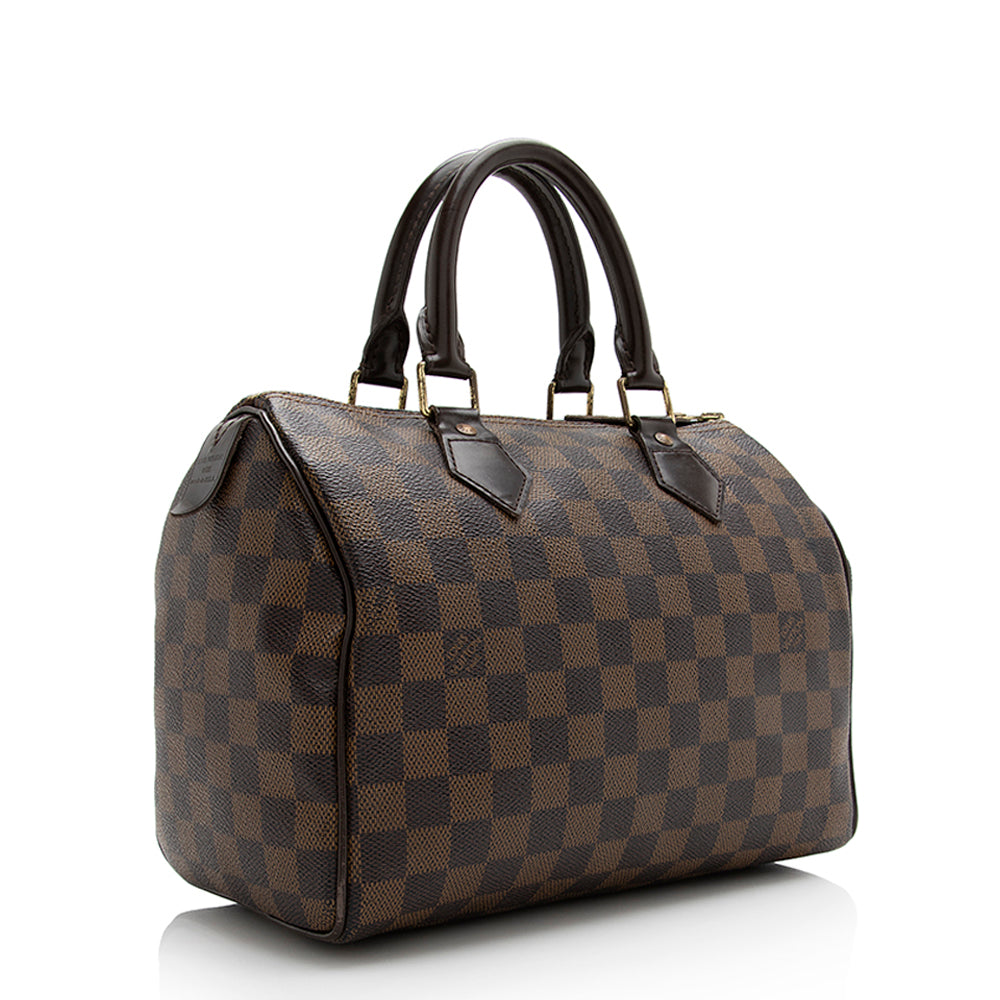 Louis Vuitton Damier Ebene Speedy 25 Satchel (SHF-22073)