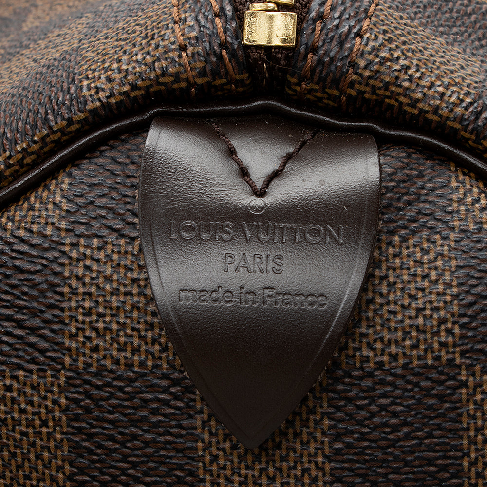 Louis Vuitton Damier Ebene Speedy 35 Satchel (SHF-18312)