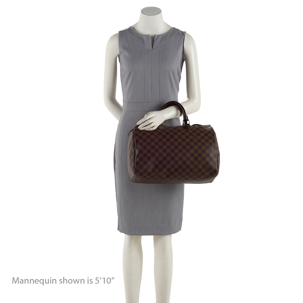 Louis Vuitton Damier Ebene Speedy 35 Satchel (SHF-18312)