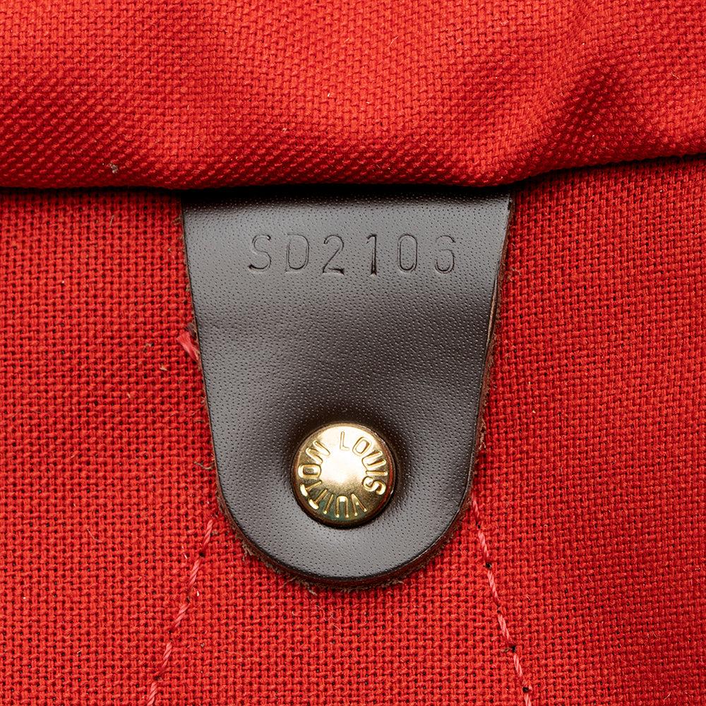 Louis Vuitton Damier Ebene Speedy 35 Satchel (SHF-20582)