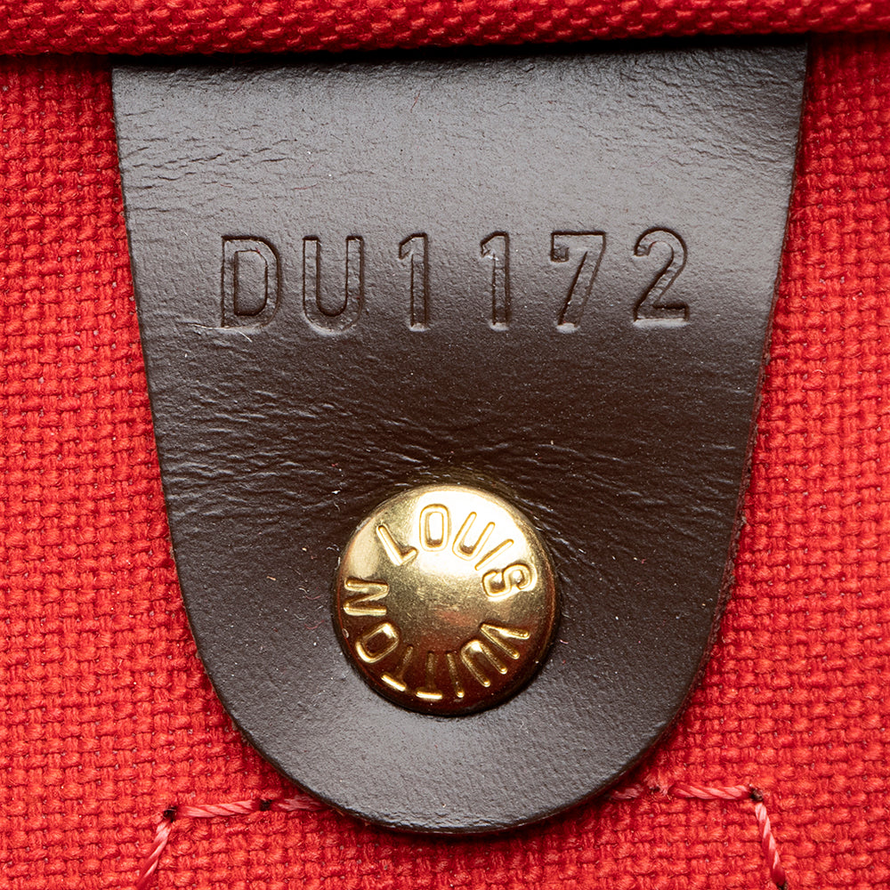 Louis Vuitton Damier Ebene Speedy Bandouliere 35 Satchel (SHF-20751)