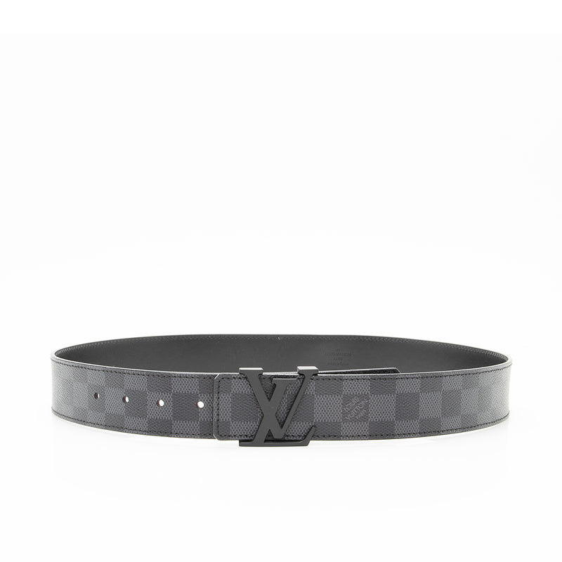 Genuine Louis Vuitton LV Black Leather belt with LV Box & pouch, Belt Size  34