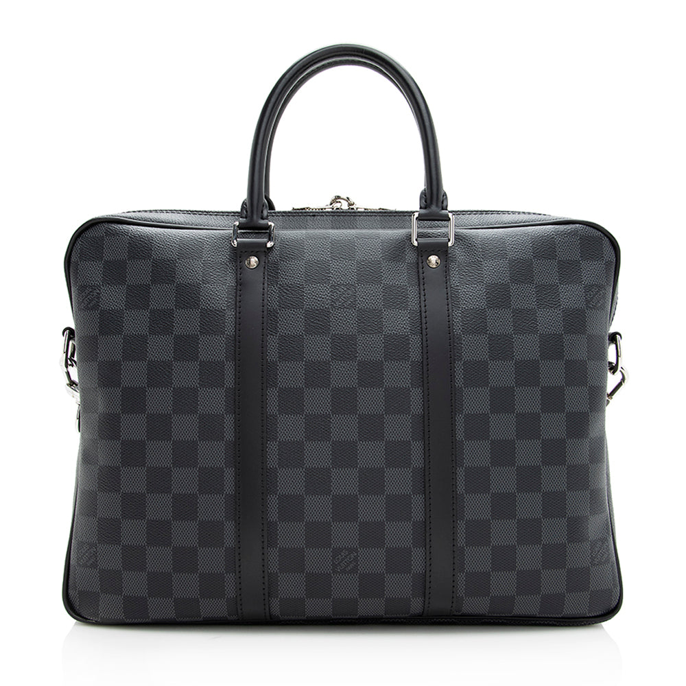 Louis Vuitton Damier Graphite Porte-Documents Voyage PM Messenger Bag (SHF-19575)