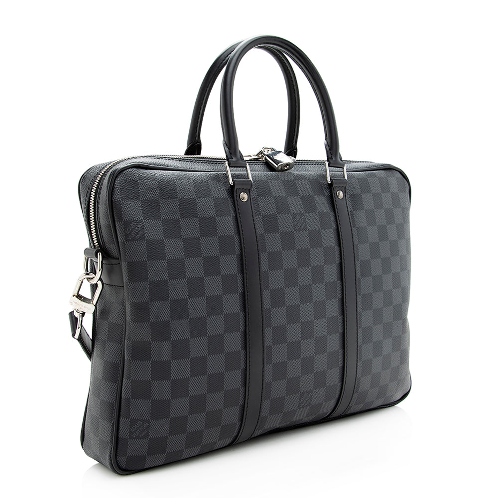 Louis Vuitton Damier Graphite Porte-Documents Voyage PM Messenger Bag (SHF-19575)