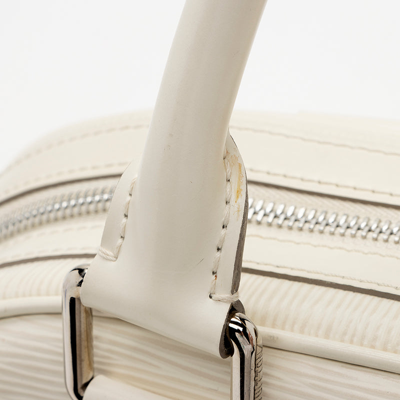 Louis Vuitton Montaigne Bowling Bag GM White Leather for sale online