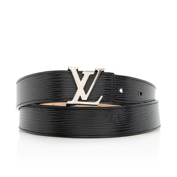 Black Louis Vuitton LV Initiales Leather Belt