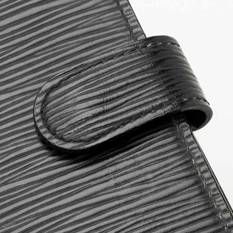 Louis Vuitton Black Epi Leather Medium Ring Agenda Cover Louis Vuitton