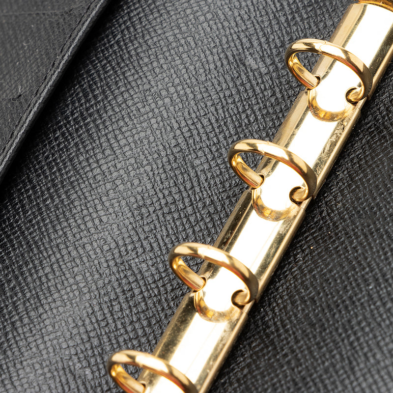 Louis Vuitton Black Epi Leather Small Ring Agenda Cover Louis Vuitton
