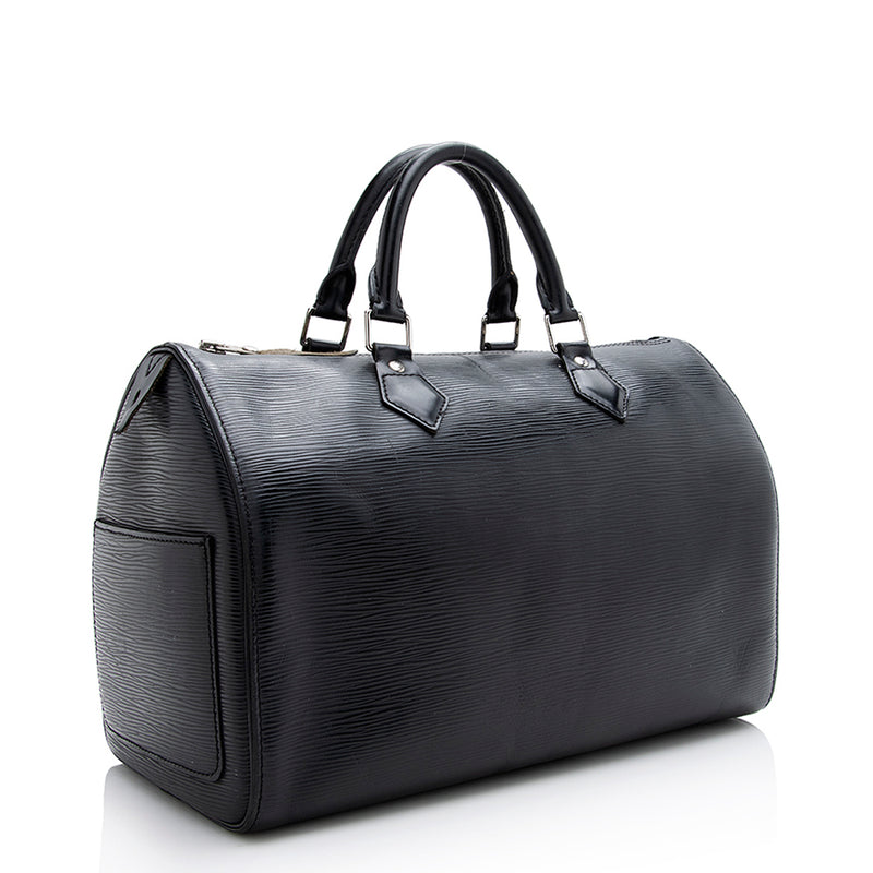 Louis Vuitton Speedy 35 Handbag in Black Epi Leather