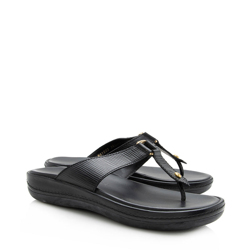 Louis Vuitton Epi Leather Thong Sandals - Size 6.5 / 36.5 (SHF-15097)