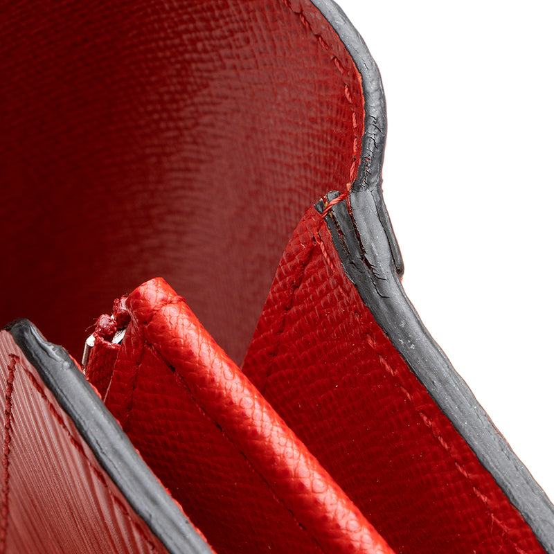 Louis Vuitton Epi Twist Compact Red Leather Money Card Women's Wallet