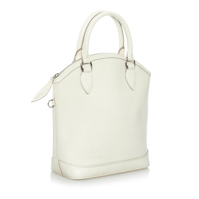Lockit vertical leather handbag Louis Vuitton Silver in Leather