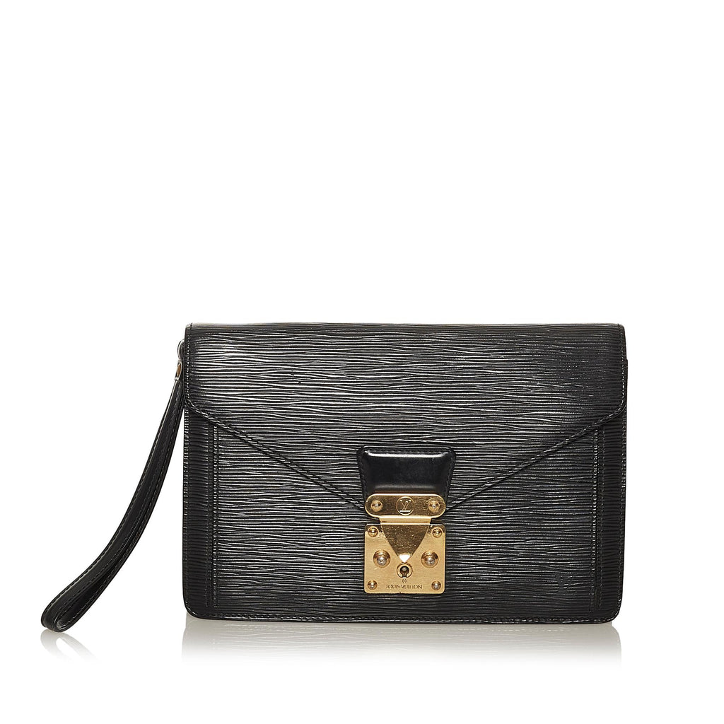 Louis Vuitton - Pochette - Sellier Dragonne Black Leather Cloth