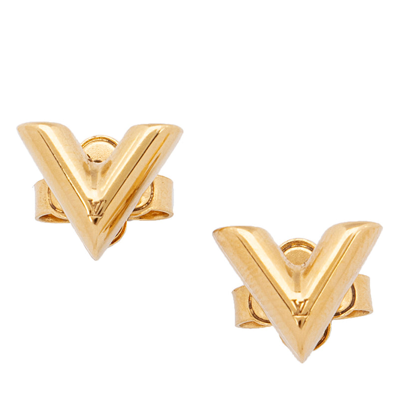 Louis Vuitton Essential V Stud Earrings (SHF-19595) – LuxeDH