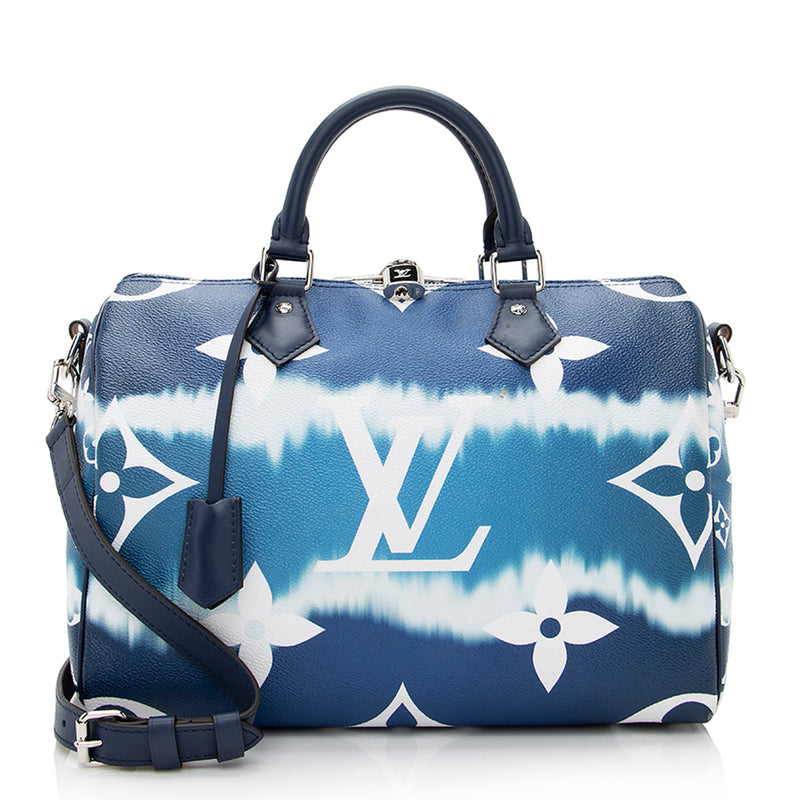 Louis+Vuitton+Escale+Keepall+50+Duffle+Bag+M45117+Blue+Giant+Monogram+Auth  for sale online