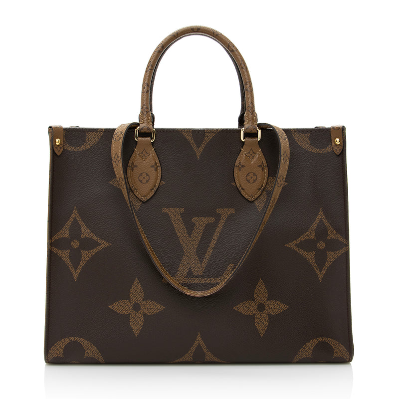 Louis Vuitton Giant Monogram Canvas Onthego MM Tote (SHF-22343)