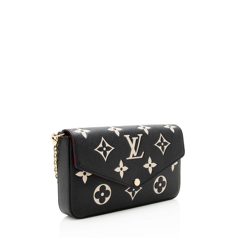 Louis Vuitton Black Monogram Empreinte Leather Felicie Pochette