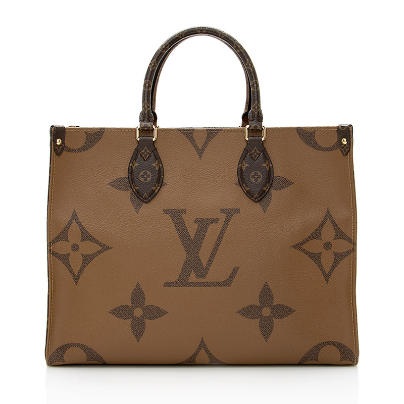 Louis Vuitton Giant Monogram Canvas Onthego MM Tote (SHF-20807)