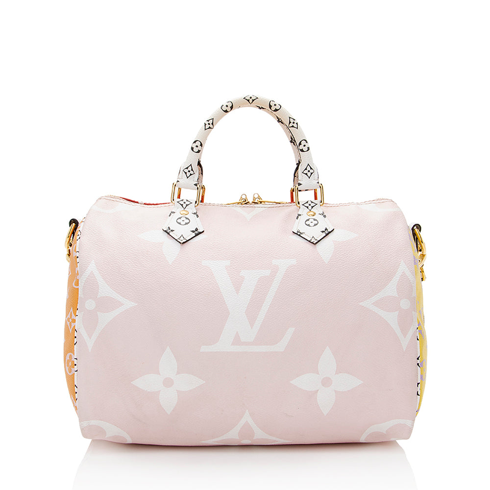 Louis Vuitton Giant Monogram Speedy Bandouliere 30 Satchel (SHF-20183)