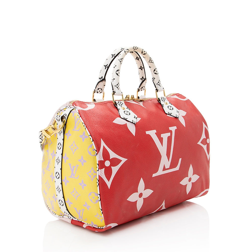Louis Vuitton Giant Monogram Speedy Bandouliere 30 Satchel (SHF-20183)