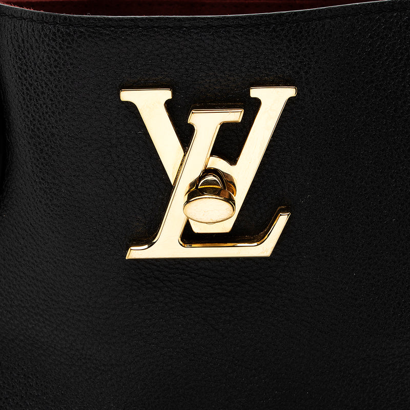 Louis Vuitton Grained Calfskin Lockme Shopper Tote (SHF-rjiNdJ