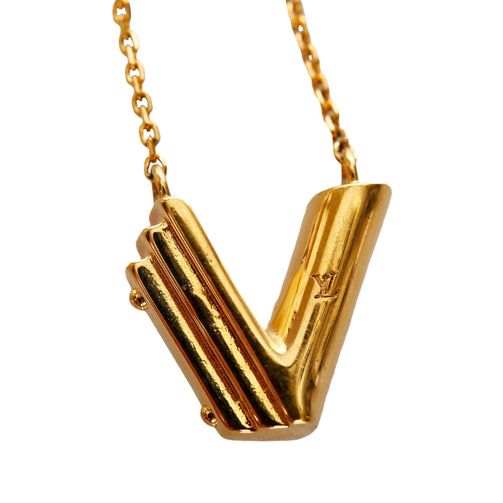 Japan Used Necklace] Louis Vuitton Lv Me Initial Necklace M64737 Gold  Women'S U