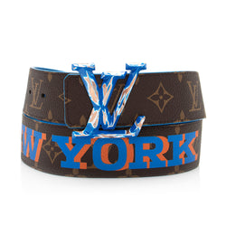 Louis Vuitton Leather LV Pyramide Cities Exclusive Reversible Belt - 36 / 90 (SHF-20367)