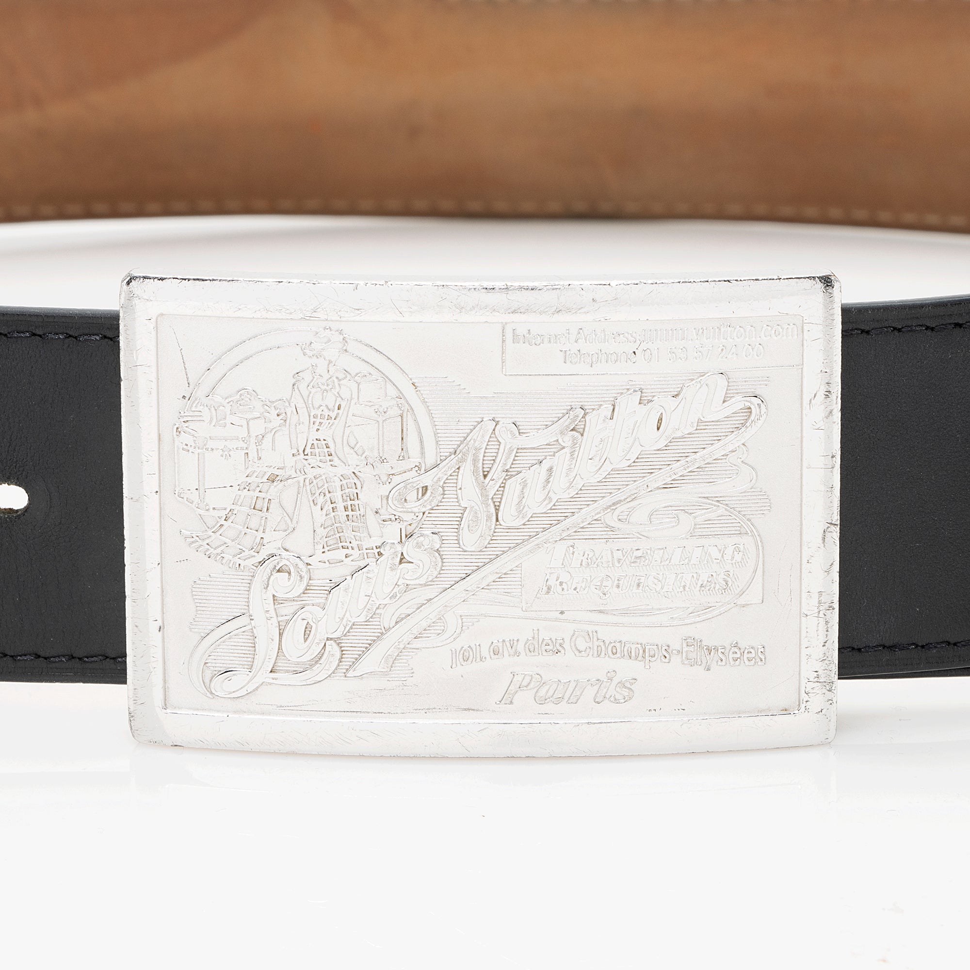 Louis Vuitton Leather Travelling Requisites Belt - Size 34 / 85 (SHF-2