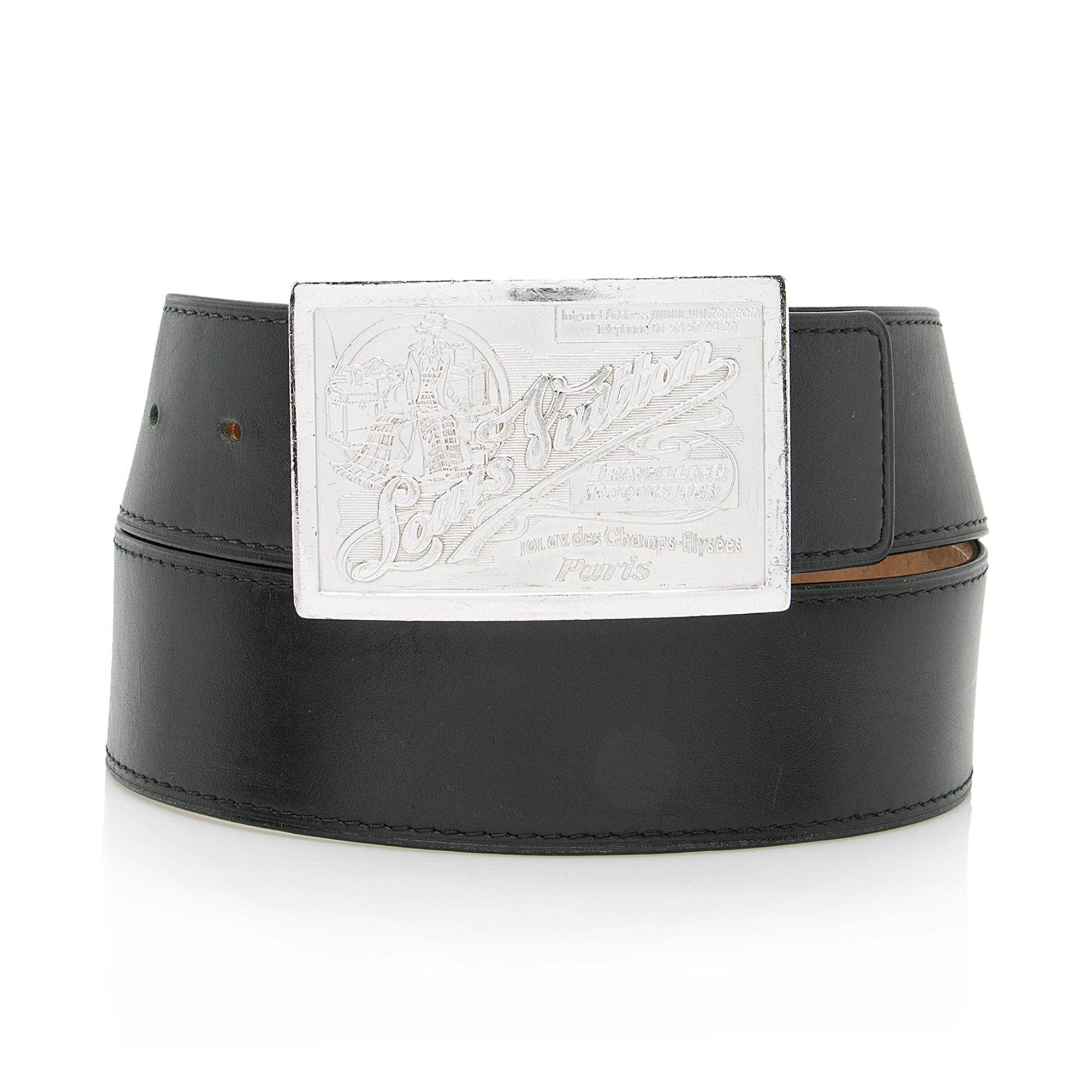 Louis Vuitton Leather Travelling Requisites Belt - Size 34 / 85 (SHF-22260)