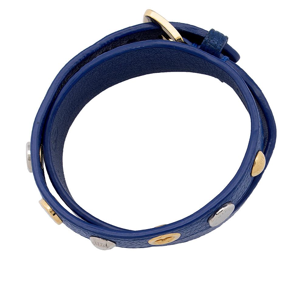 Louis Vuitton Leather Wrap Spike It Bracelet - FINAL SALE (SHF-19152)