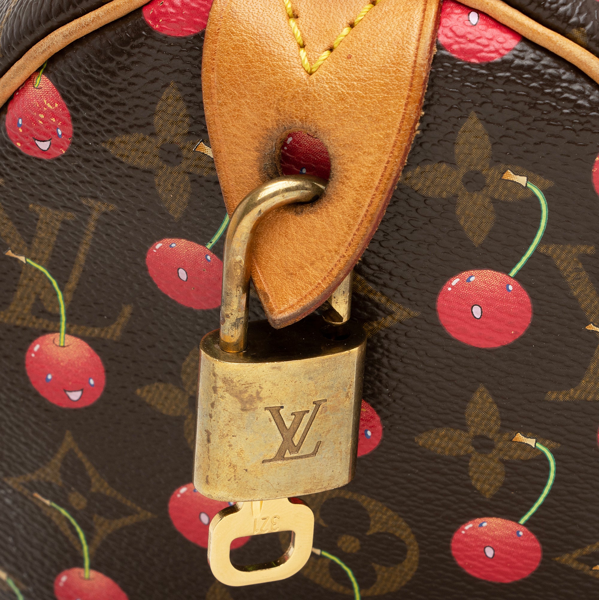 Louis Vuitton Limited Edition Cerises Speedy 25 Satchel (SHF-22619)