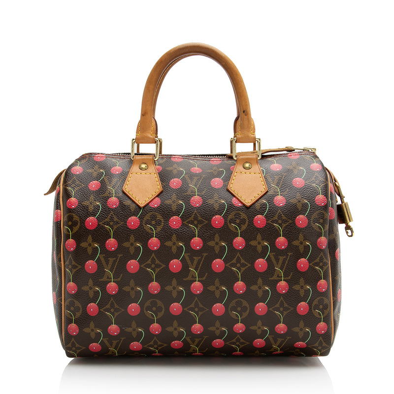 Louis Vuitton Limited Edition Monogram Cherry Speedy 25 Bag