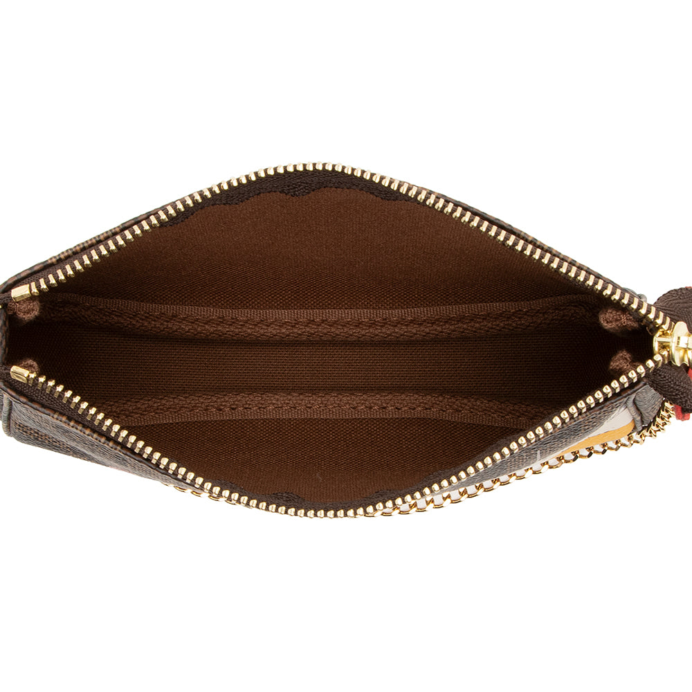 Louis Vuitton Limited Edition Damier Ebene Animation Mini Pochette (SHF-14837)