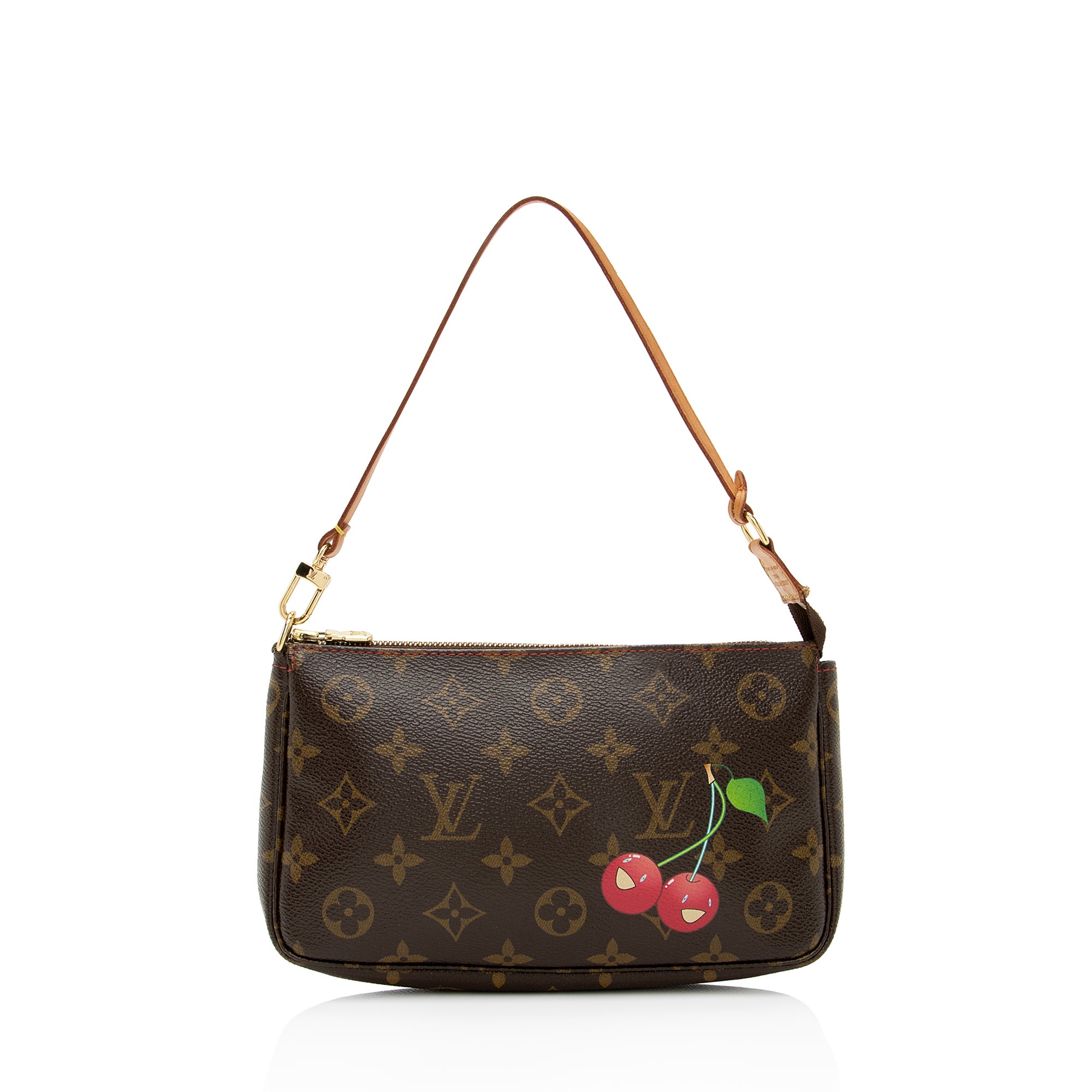 Louis Vuitton Limited Edition Monogram Canvas Cerises Pochette Accessoires (SHF-LtEMPw)