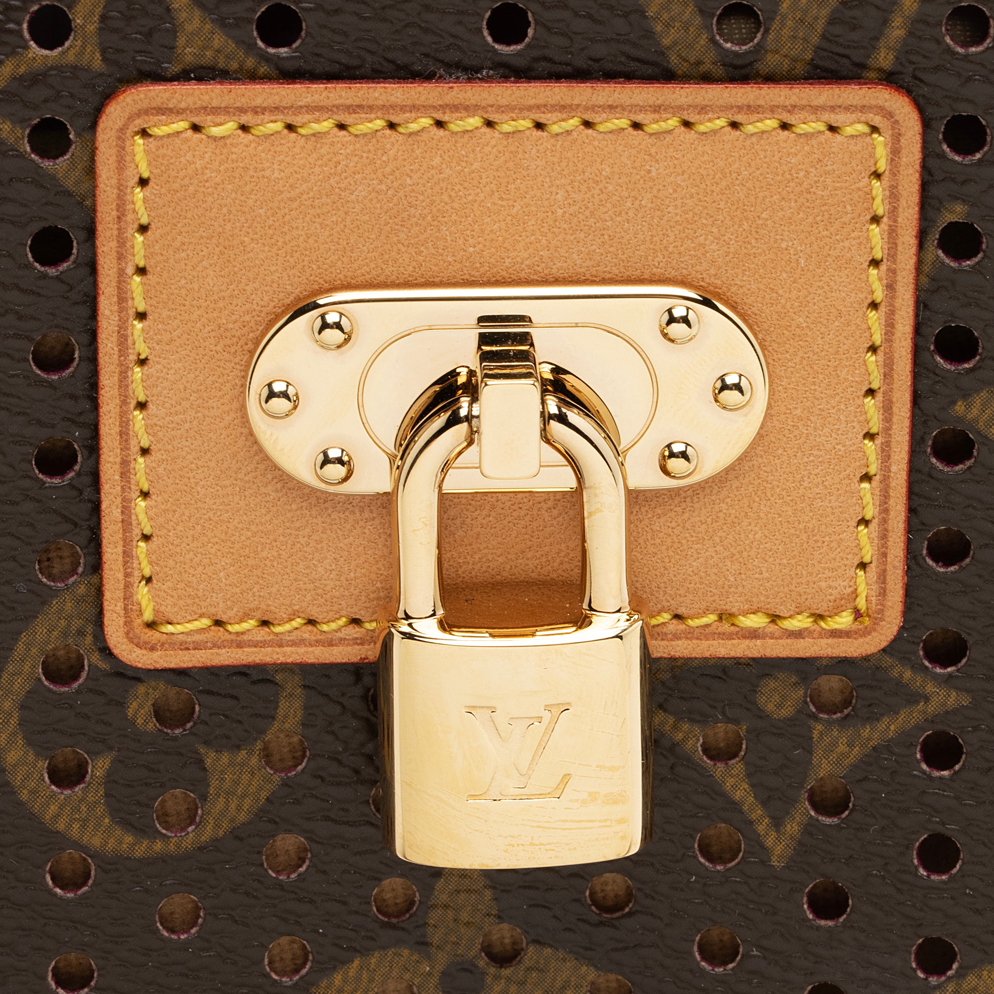Louis Vuitton Limited Edition Monogram Canvas Perforated Pochette (SHF-22741)
