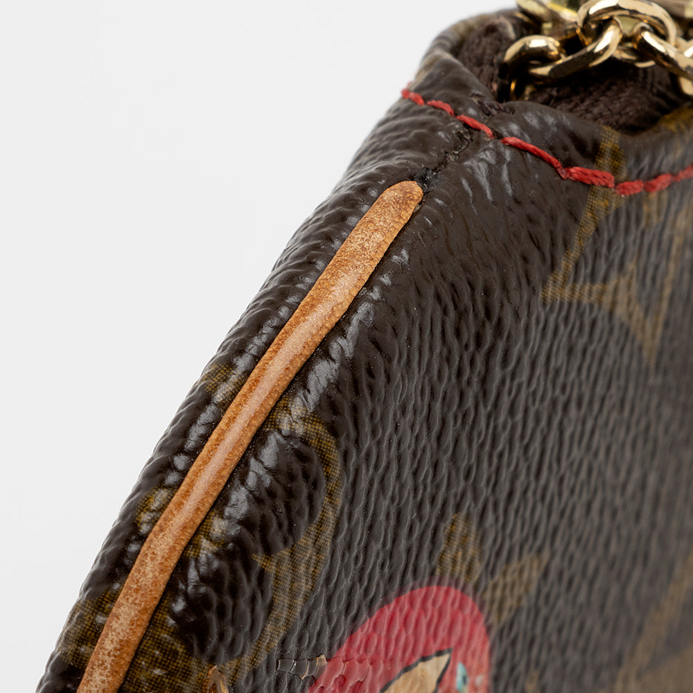 Louis Vuitton Limited Edition Monogram Cerises Round Coin Pouch (SHF-22151)