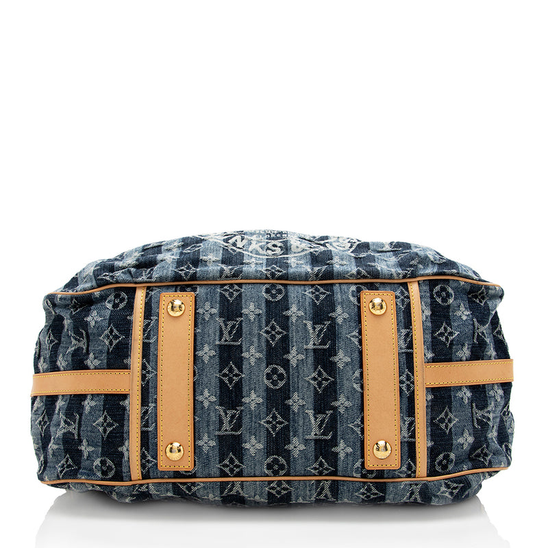 Louis Vuitton Limited Edition Monogram Denim Porte Epaule Raye GM Satc –  LuxeDH