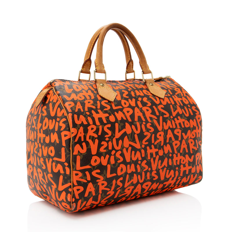 Louis Vuitton Limited Edition Monogram Graffiti Speedy 30 Bag on