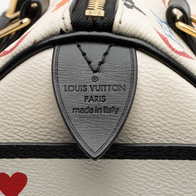 Louis Vuitton Game on Speedy Bandouliere 25 White