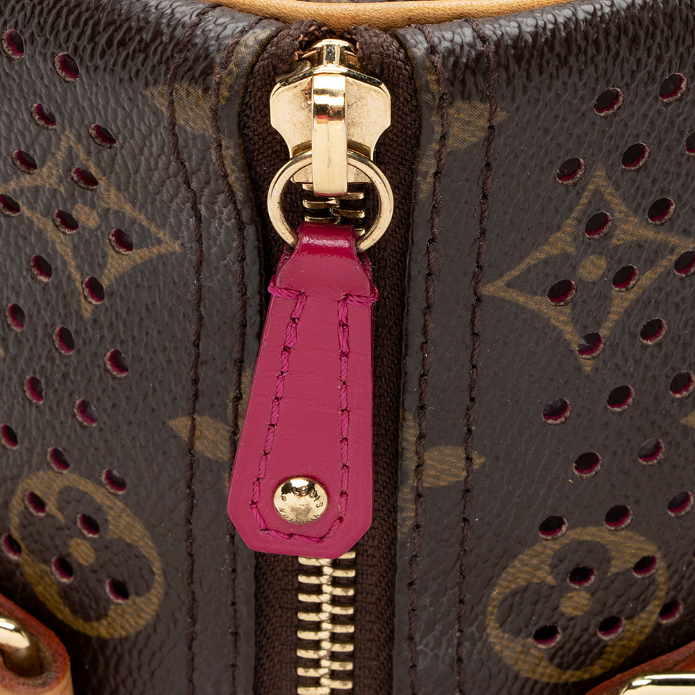 Louis Vuitton Limited Edition Monogram Canvas Perforated Speedy 30 Satchel (SHF-20760)